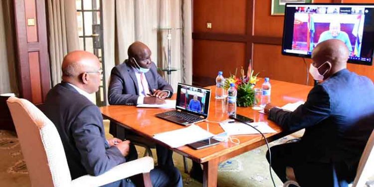 Hon. Adan Mohamed, CS, Ministry of EAC & Regional Development, Kenya during 3rd joint multi-sectoral of ministers. IMAGE COURTESY