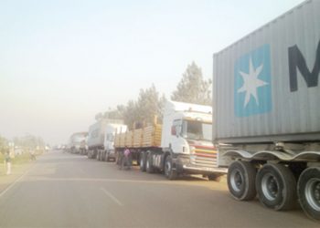 Trucks on a queue. IMAGE COURTESY