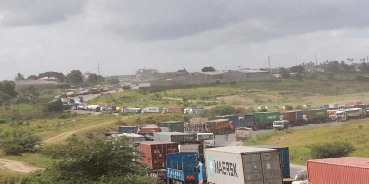 Long Distance Trucks along the Northern Transit Corridor. IMAGE COURTESY