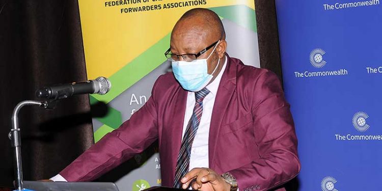 Daniel Mugwe Customs, Tax & Compliance Manager, Farmers Choice Kenya during a past sensitization meeting in Nairobi