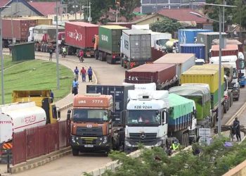 Trucks at Malaba border. Photo Courtesy Hygienehub.info