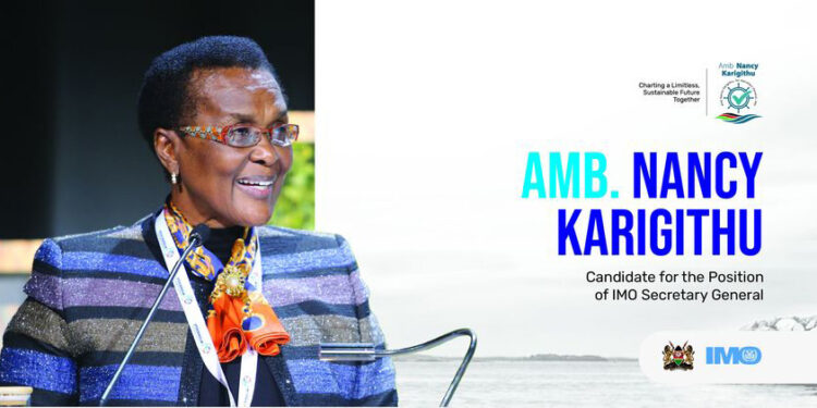 Ruto re-endorses Karigithu’s candidature for IMO top job.