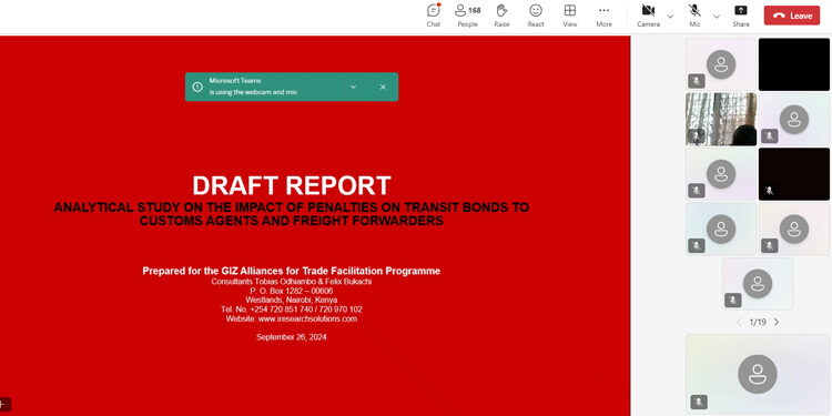 Validation: Study on the Impact of Transit Bond Penalties on the Operations of Customs Agents and Freight Forwarders in Kenya