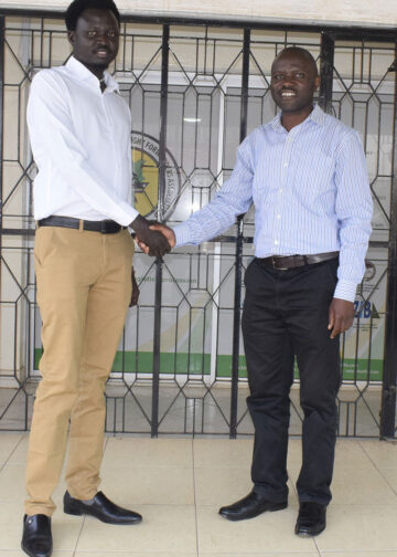 President, South Sudan Freight Forwarders Association (SSFFA) President Mr. Daniel Deng and the Ag. Executive Director, Federation of East African Freight Forwarders Associations (FEAFFA) Mr. Elias Baluku
